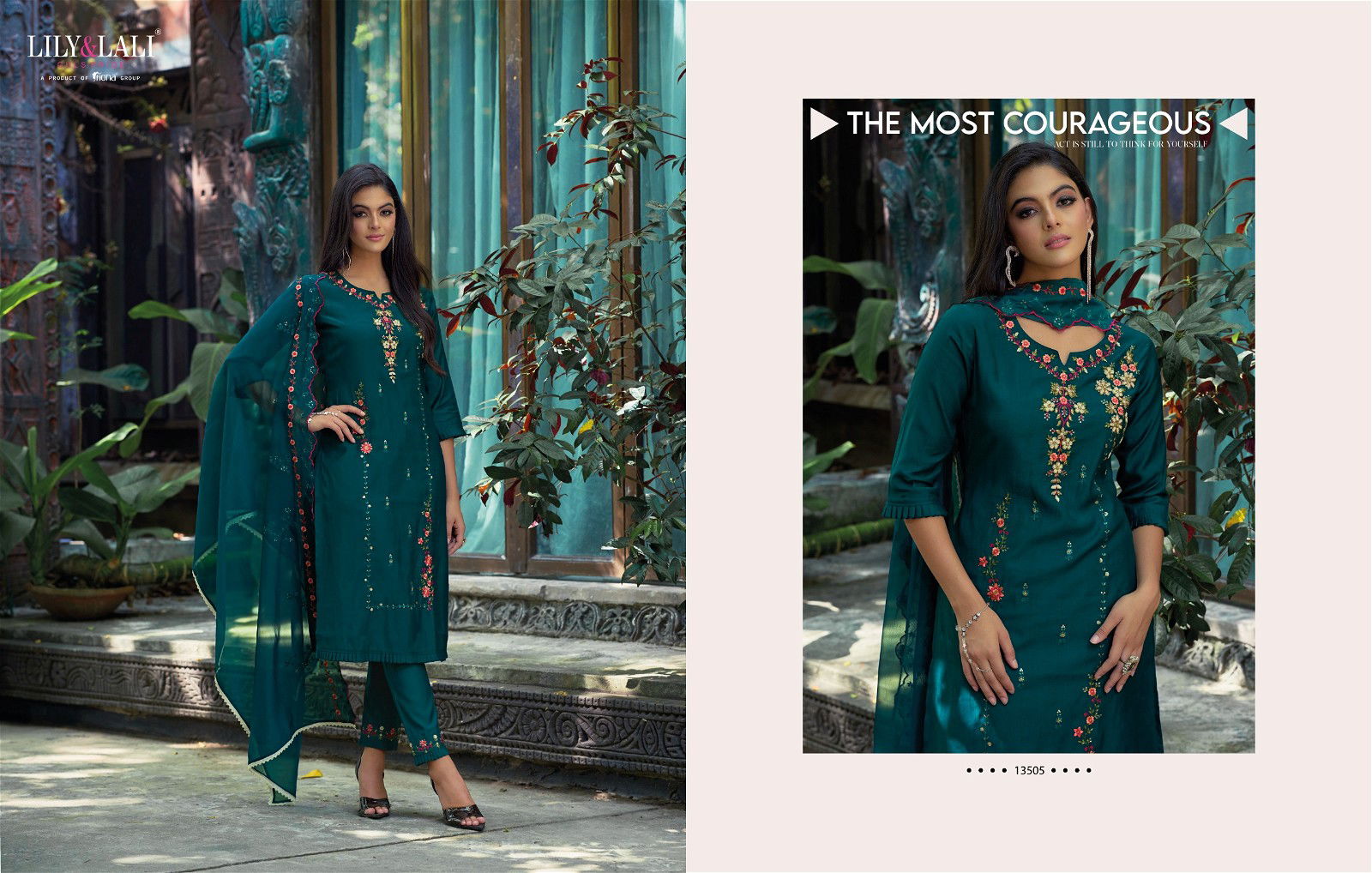 Lily And Lali Rang Ja Viscose Readymade Suits Catalog
